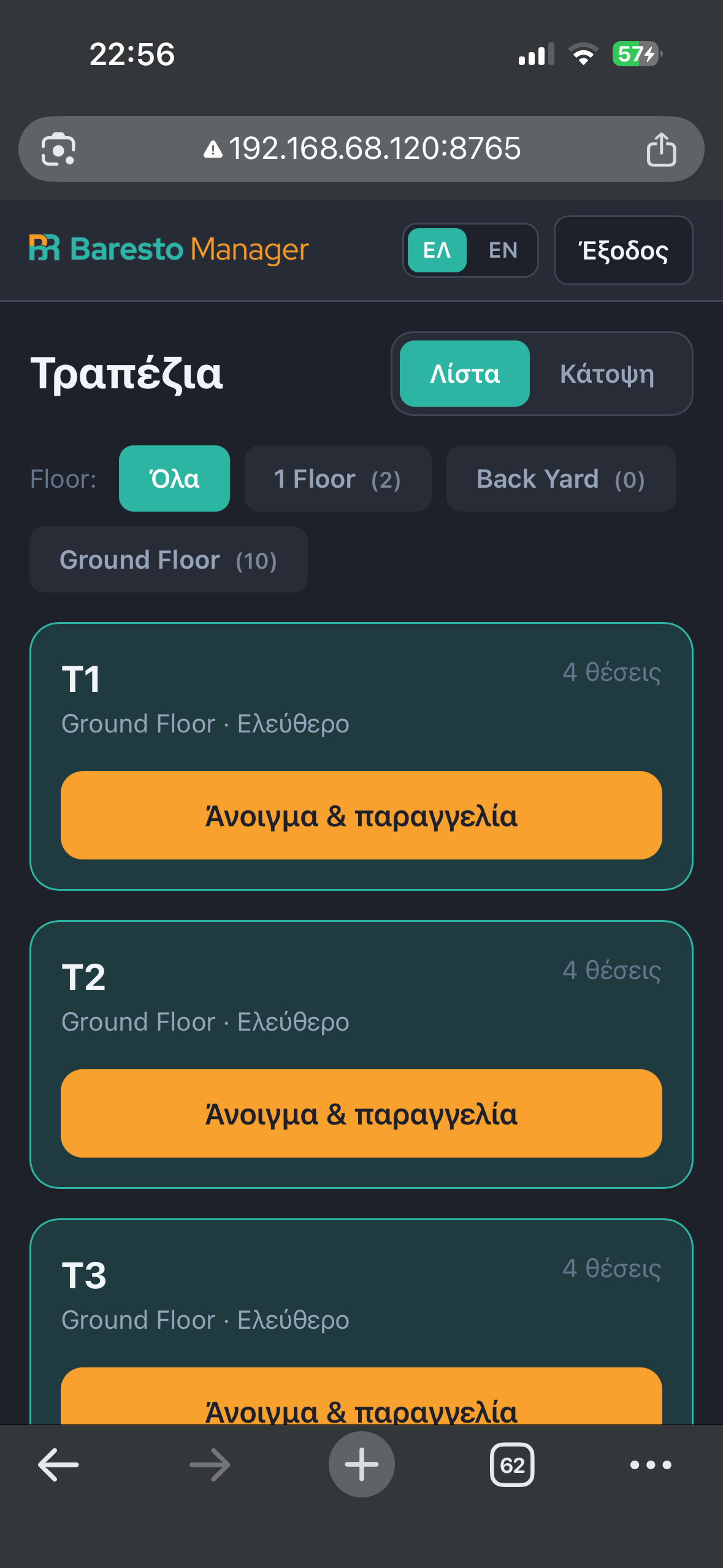 Mobile τραπέζια